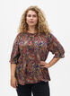 Wiskozowa bluzka z motywem paisley i rekawami do lokcia, Niebieskie, Model image number 0