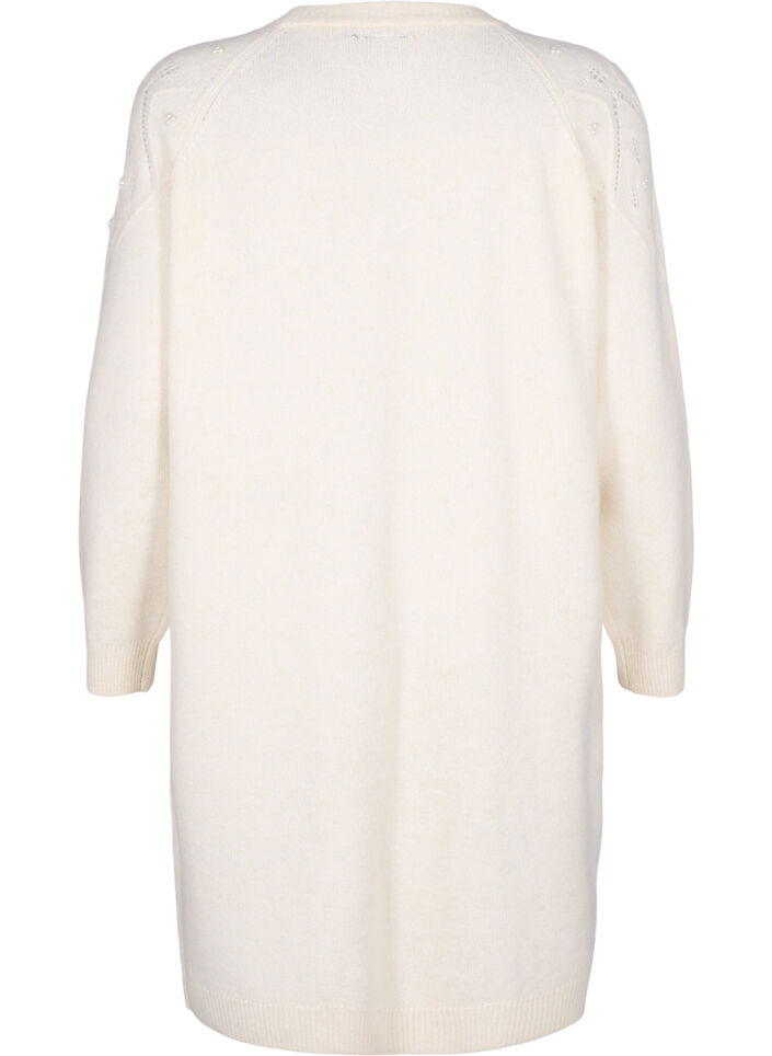 Dzianinowa sukienka z wzorem i koralikami, Birch Mel., Packshot image number 1