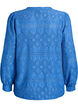 Bluzka z dlugim rekawem z haftem azurowym, Niebieskie, Packshot image number 1