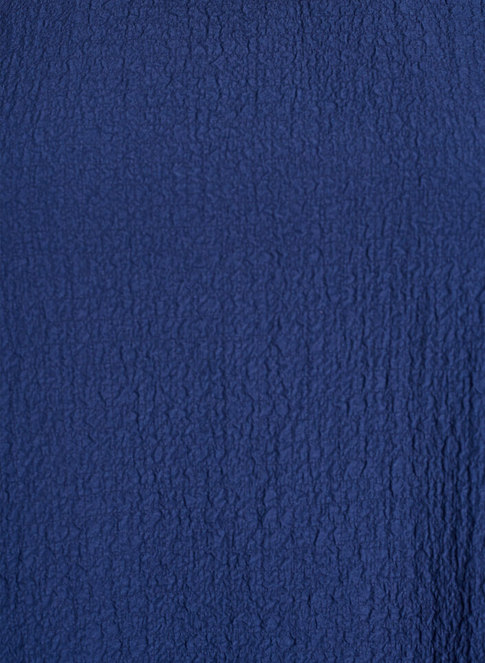 Kr&oacute;tka sukienka o marszczonej fakturze z kr&oacute;tkimi rekawami, Niebieskie, Packshot image number 2