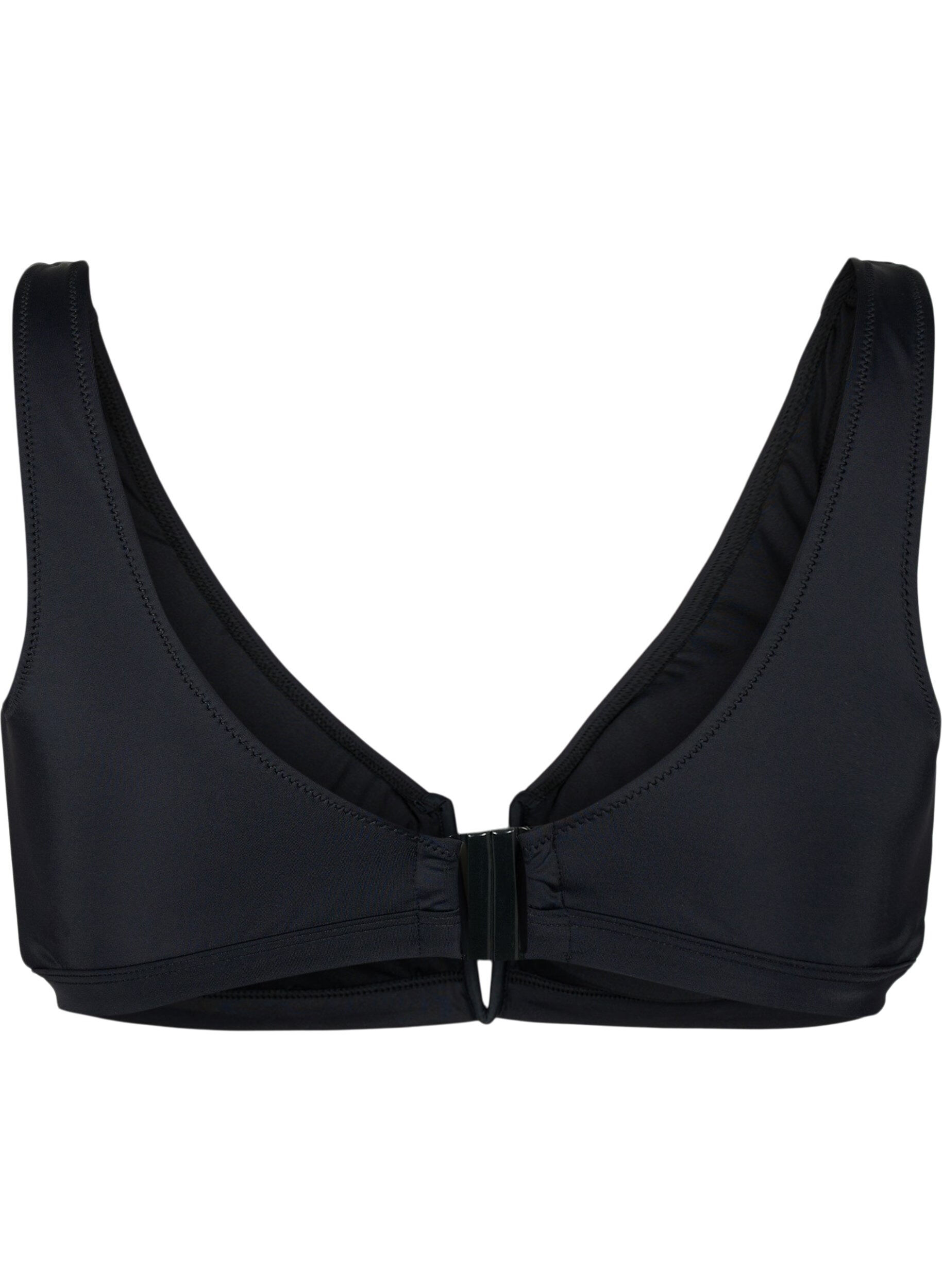 Zizzi G&oacute;ra od bikini z fiszbina w szpic i wyjmowanymi wkladkami, Czarne, Packshot image number 1