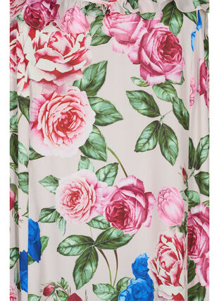 Kwiecista sukienka midi z marszczeniami, Bright Flower , Packshot image number 2