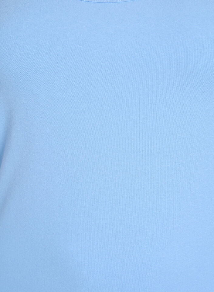 Podstawowy top bawelniany w jednolitym kolorze, Niebieskie, Packshot image number 2