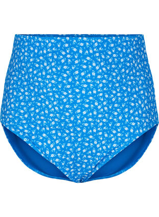 Dól bikini w kwiaty z bardzo wysokim stanem, Blue Flower Print, Packshot image number 0