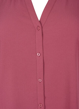 Bluzka koszulowa z rekawami 3/4 i kolnierzem z falbanami, Dry Rose, Packshot image number 2