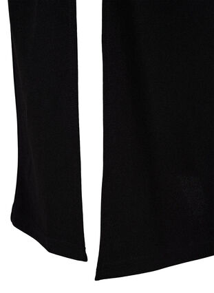 Spódnica midi z rozcieciem i efektem marszczenia, Black, Packshot image number 3