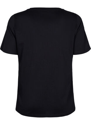 Koszulka z bawelny organicznej z cwiekami, Black Owl, Packshot image number 1