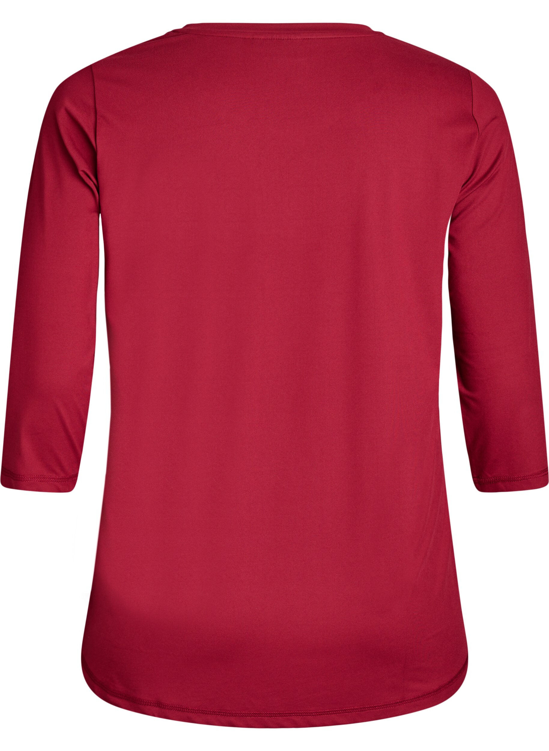 Zizzi Bluzka treningowa z rekawami 3/4, Czerwony, Packshot image number 1