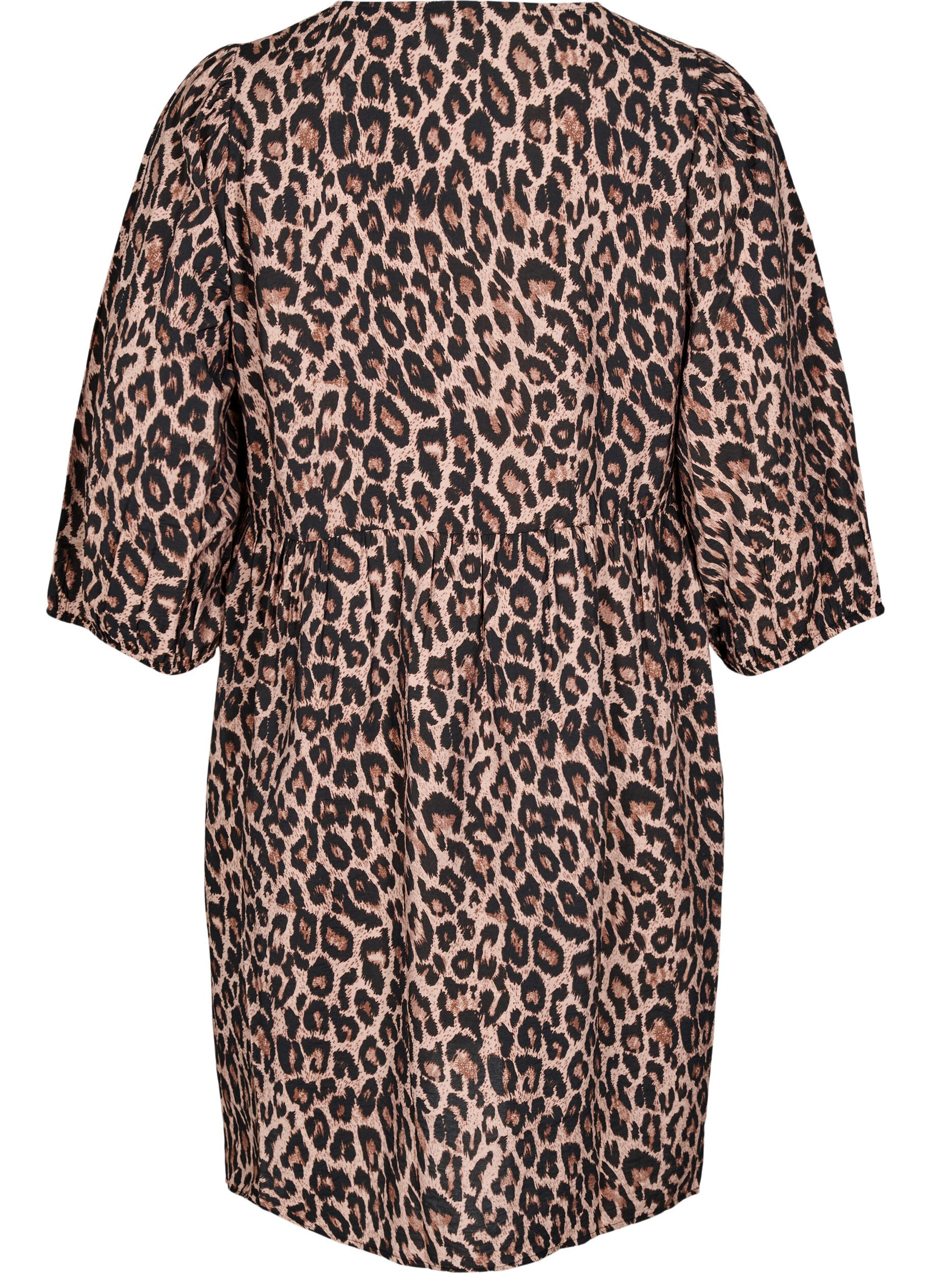 Zizzi Sukienka z kokardkami i rekawami 3/4, LEO AOP, Packshot image number 1