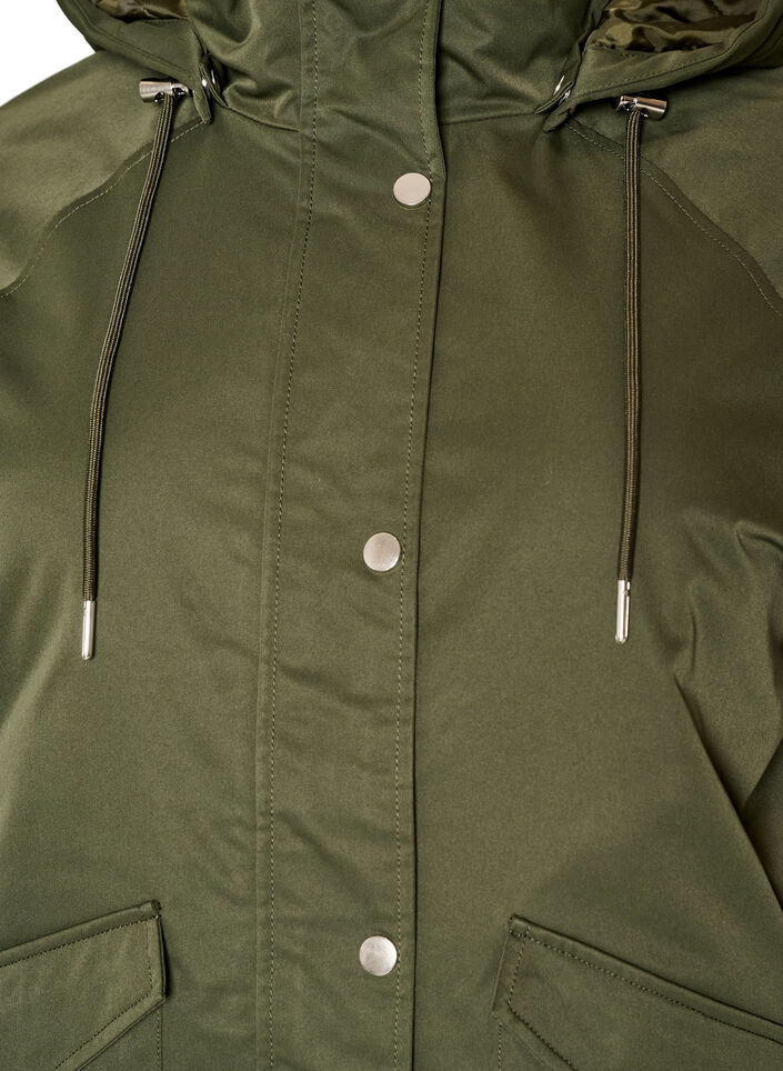Parka z podszewka i odpinana kapturka, Zielony, Packshot image number 2