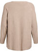 Sweter z dzianiny z ukosnym wzorem i rekawami raglanowymi, Beżowy, Packshot image number 1