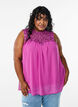 Imprezowy top bez rekawów, szydelkowany, Fioletowy, Model image number 0