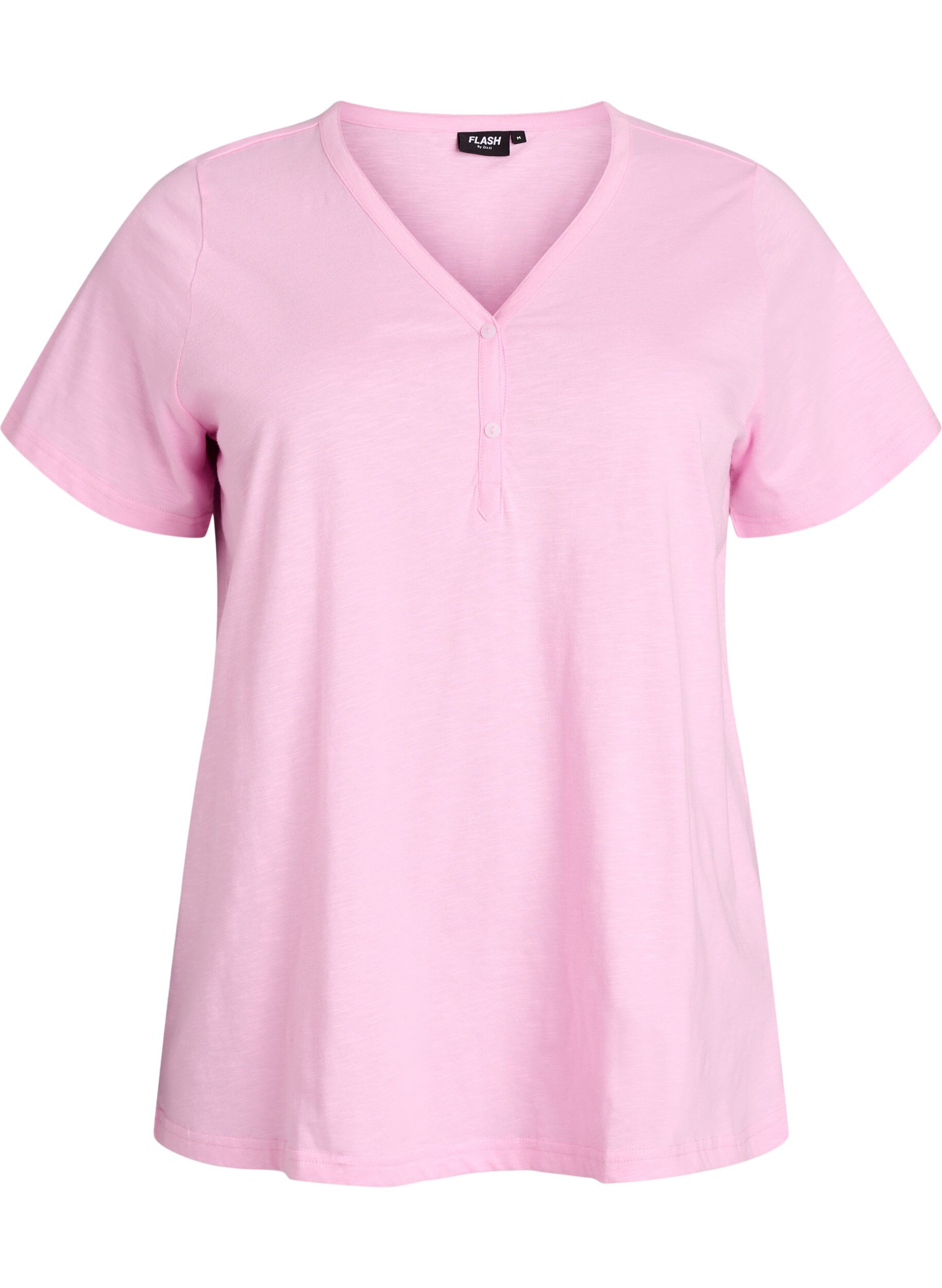 ZizziT-shirt z guzikami, R&oacute;żowy, Packshot image number 0
