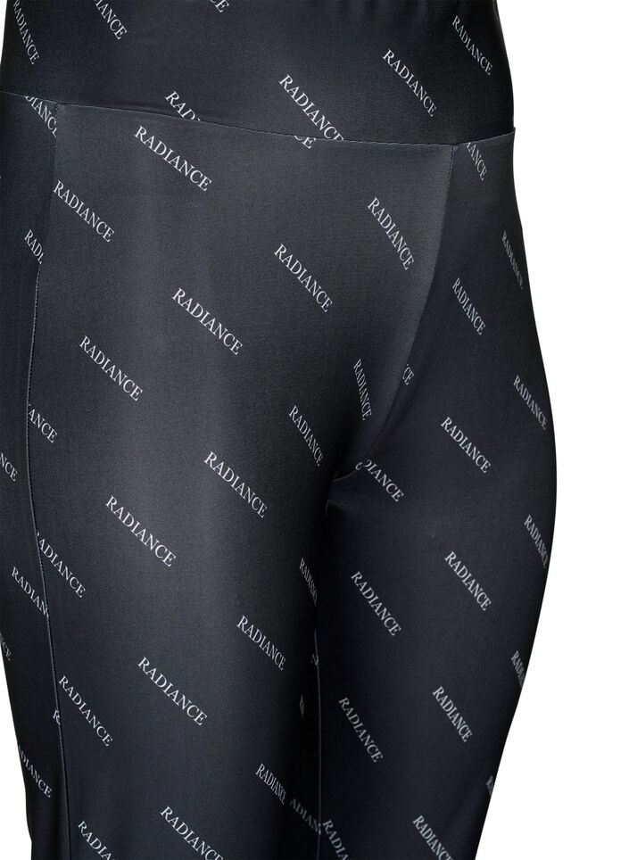 Legginsy z nadrukiem tekstowym, Black Radiance, Packshot image number 2