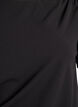 Bluzka z krótkim rekawem, z marszczeniami i asymetrycznym wycieciem na dole, Czarne, Packshot image number 2