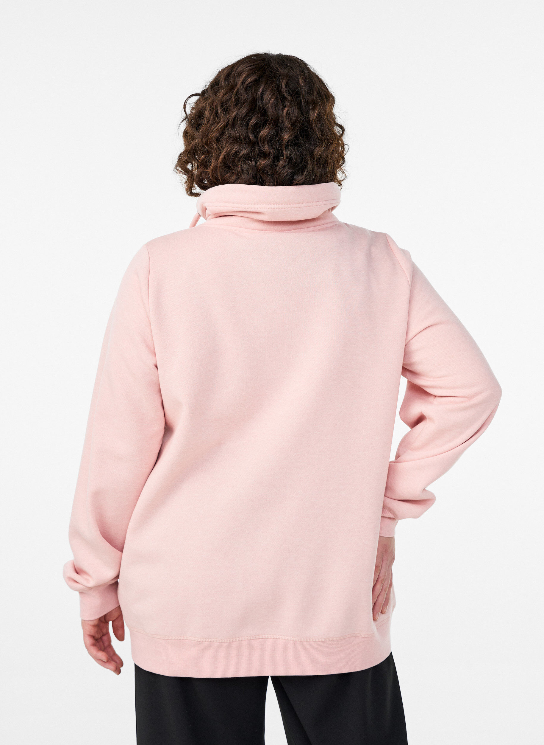 ZizziBluza z wysokim kolnierzem i kieszeniami, R&oacute;żowy, Model image number 2
