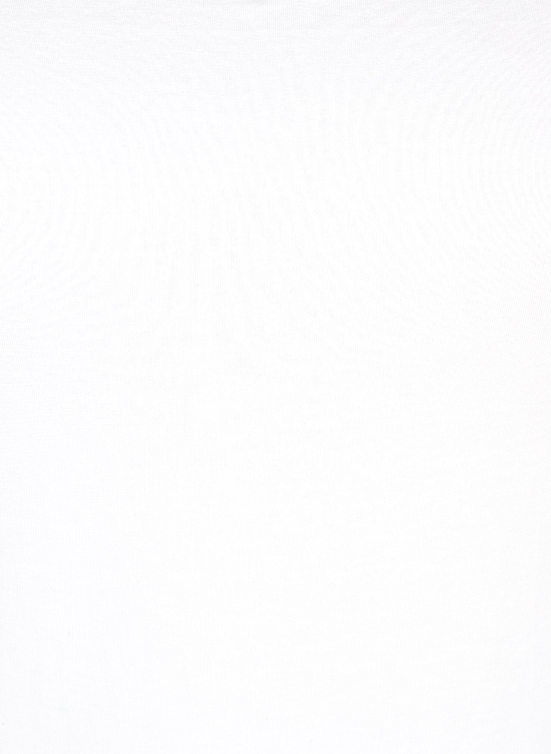 Zizzi Podstawowy bawelniany top na cienkich ramiaczkach, Biały, Packshot image number 2