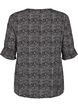 Wiskozowa bluzka z guzikami, Black Graphic AOP, Packshot image number 1