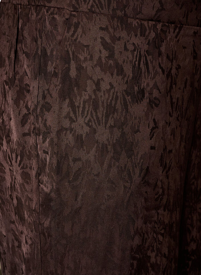 Luzne spodnie z wzorem paisley i wysokim stanem, Brązowy, Packshot image number 2