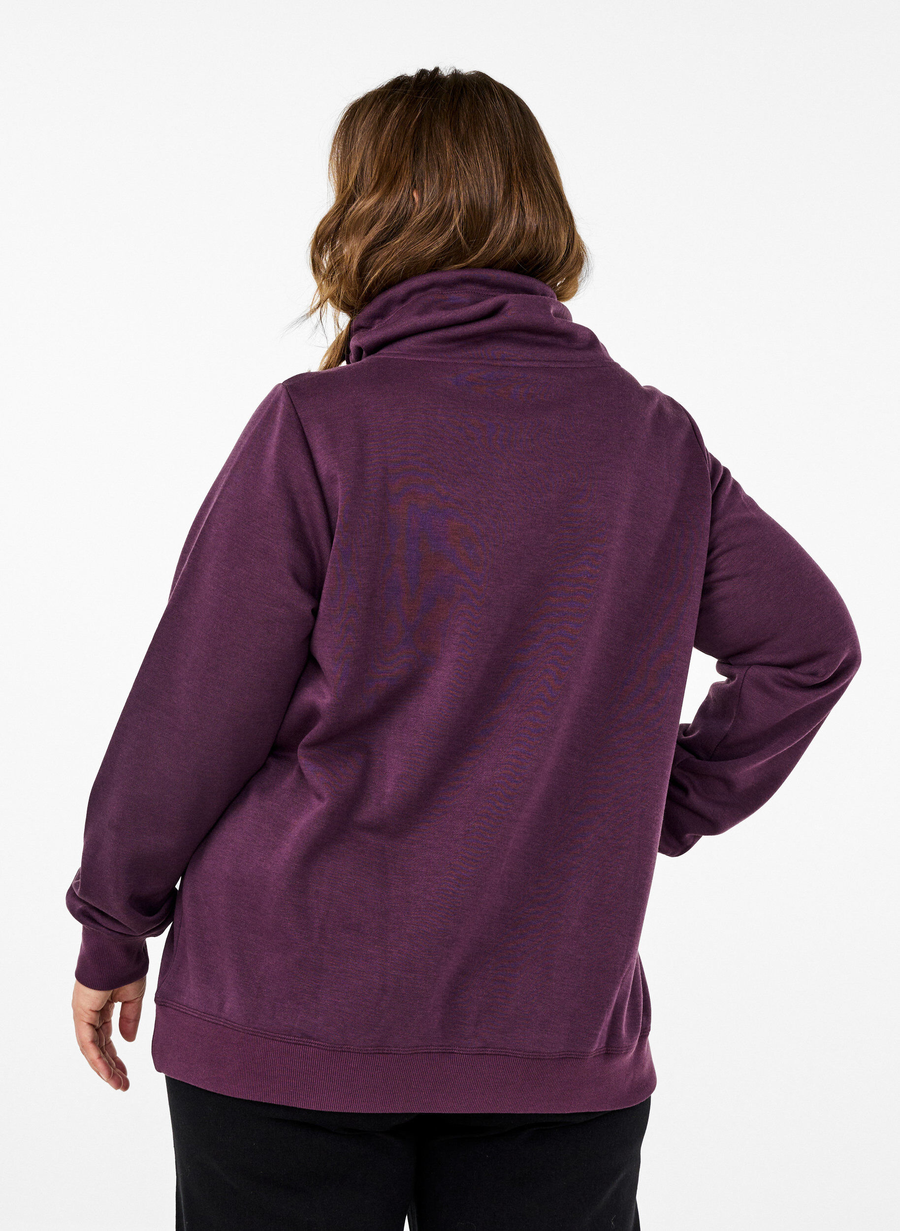 Zizzi FLASH &ndash; Bluza z wysokim kolnierzem, Plum Perfect, Model image number 1