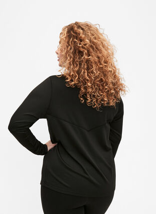 Bluza podstawowa z kieszeniami i siateczka, Black, Model image number 1
