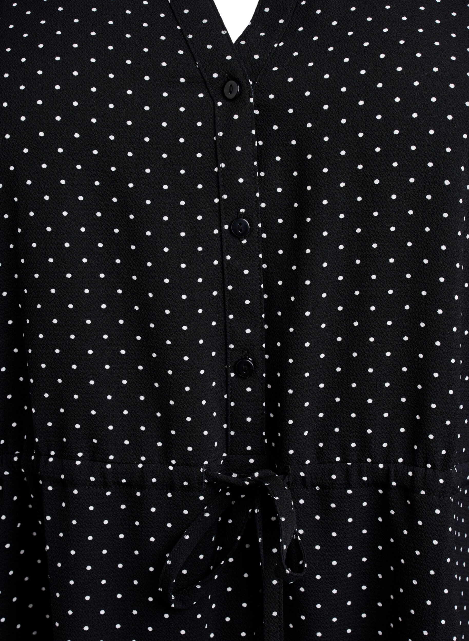 Zizzi Sukienka do kolan z wiazanym paskiem, Czarne, Packshot image number 2