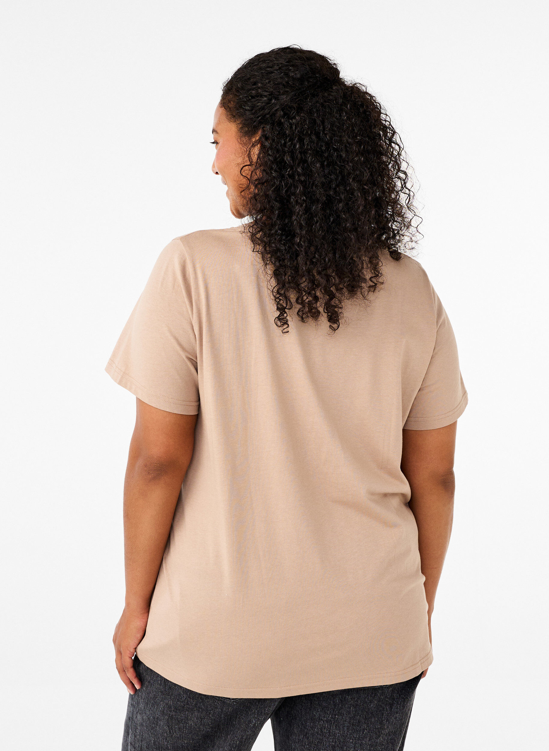 Zizzi Bawelniana koszulka z nadrukiem, S. Mink w. Flower, Model image number 1