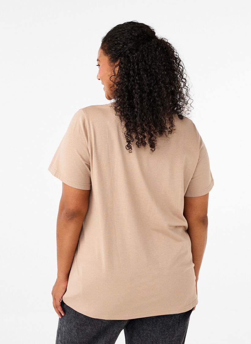 Bawelniana koszulka z nadrukiem, S. Mink w. Flower, Model image number 1