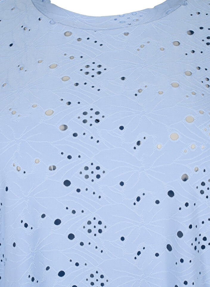 Bluzka z dlugim rekawem i dziurkowanym wzorem, Serenity, Packshot image number 2