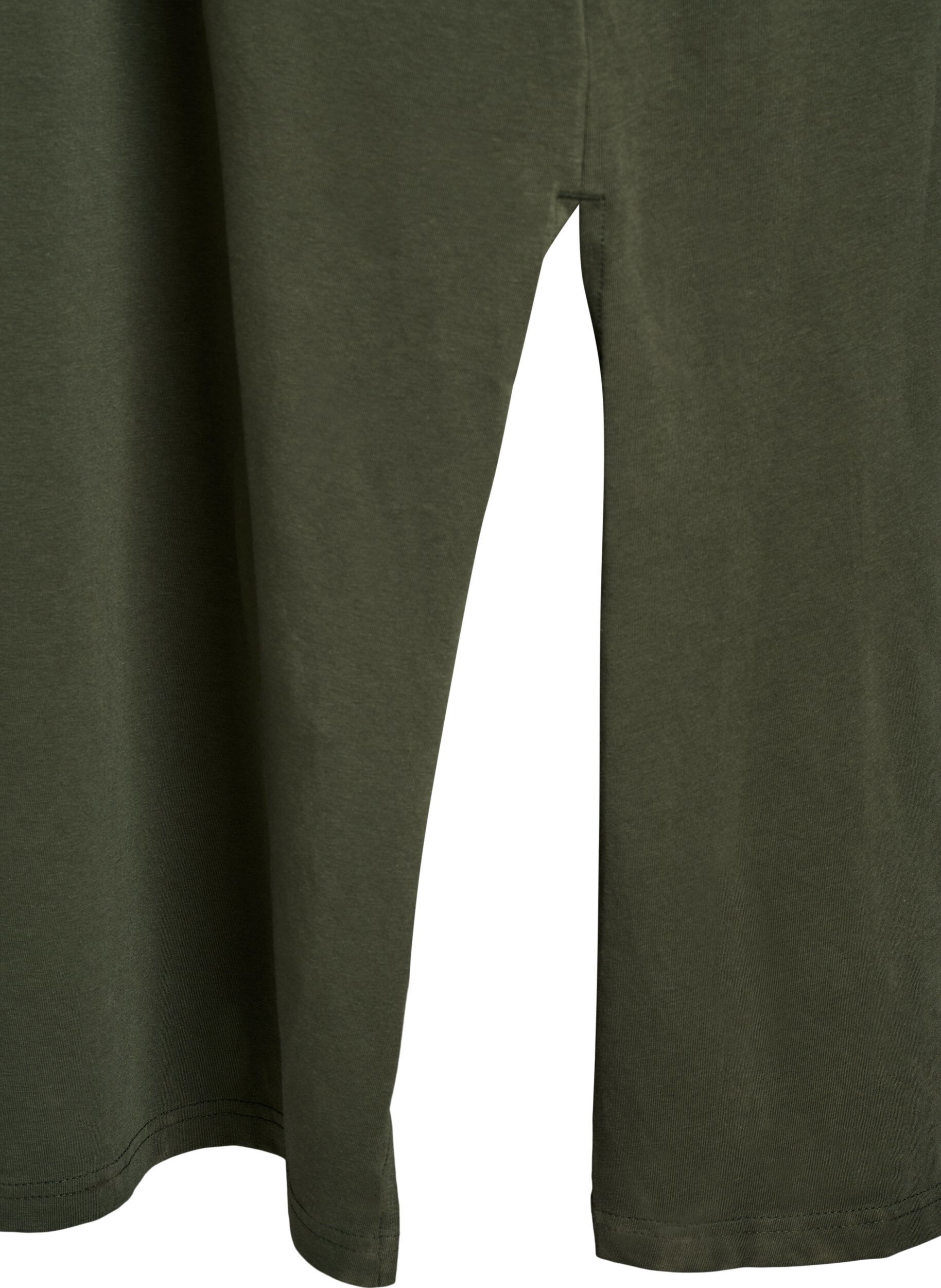 Zizzi Bawelniana sukienka midi z kr&oacute;tkim rekawem, Zielony, Packshot image number 3