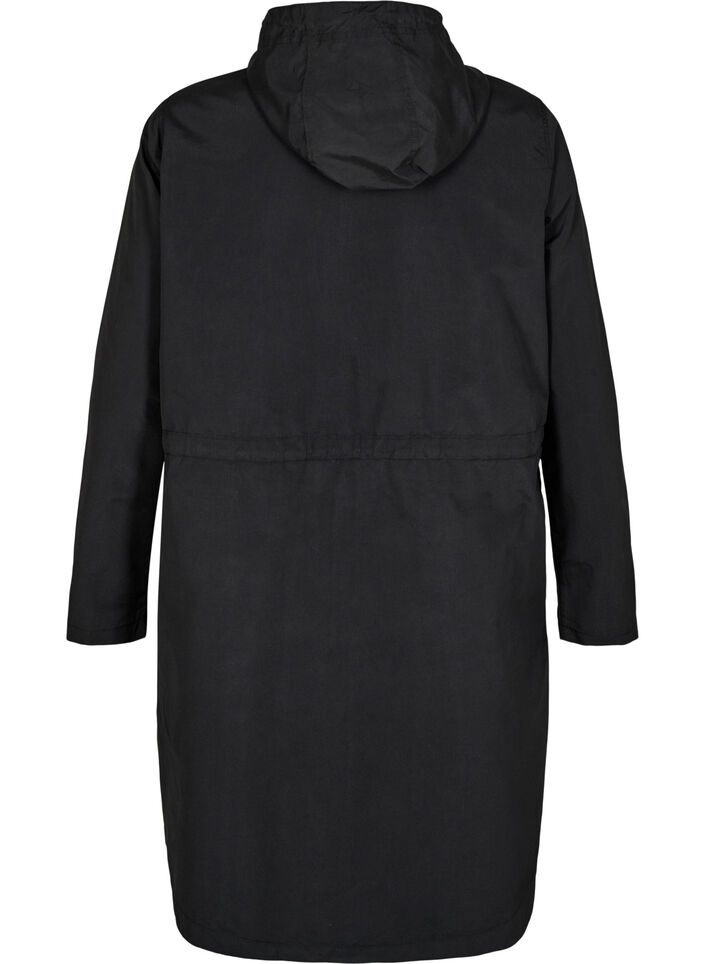 FLASH - Lekka kurtka z kapturem, Czarne, Packshot image number 1