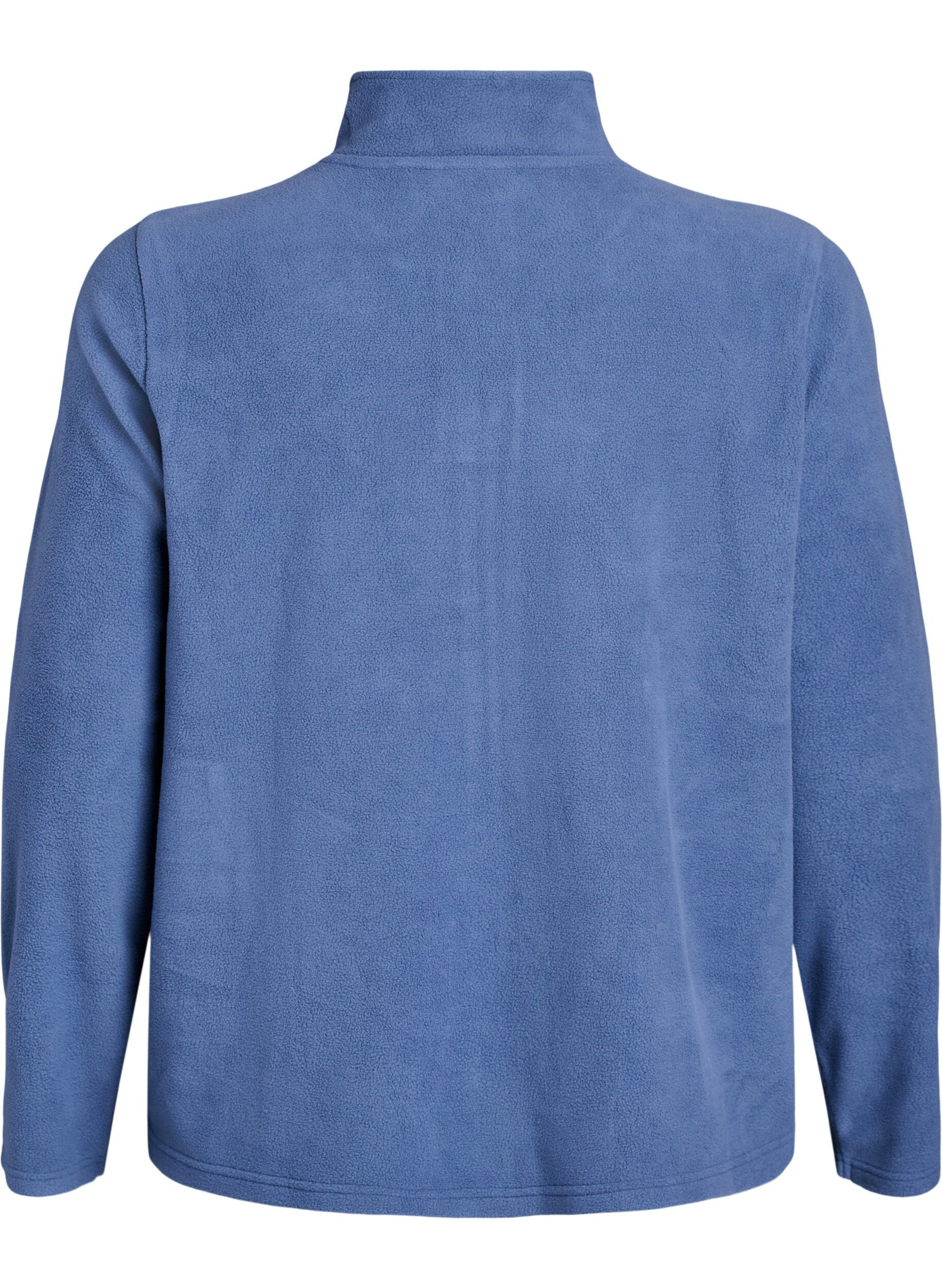 ZizziBluza polarowa z suwakiem i wysokim kolnierzem, Niebieskie, Packshot image number 1