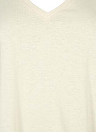 T-shirt z krótkim rekawem i dekoltem w szpic, Birch, Packshot image number 2