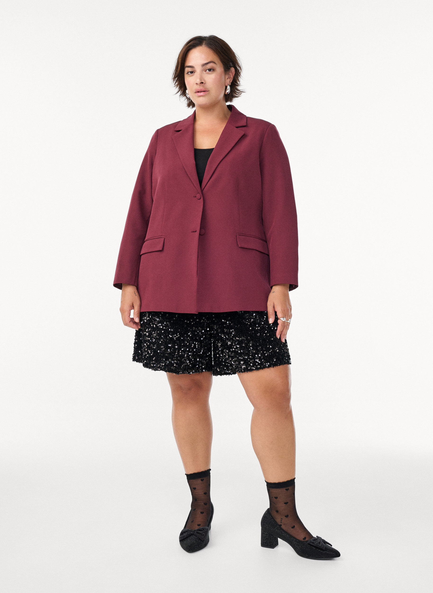ZizziKlasyczna marynarka zapinana na guziki, Czerwony, Model image number 1