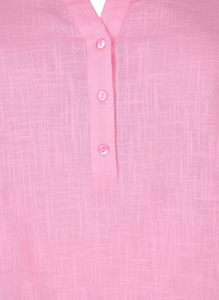 Bawelniana koszulowa bluzka z dekoltem w szpic, Rosebloom, Packshot image number 2