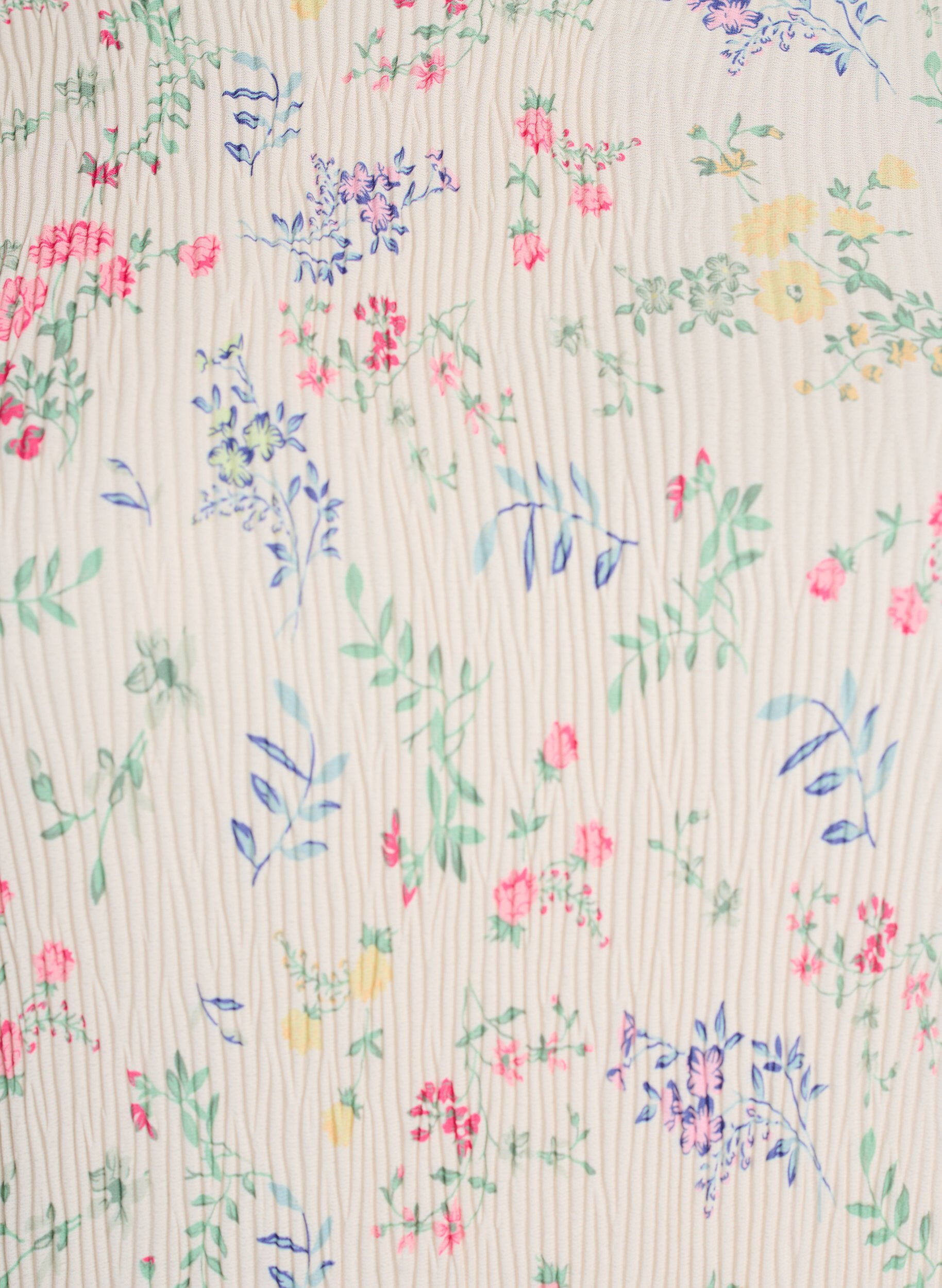 ZizziSukienka z kwiatowym nadrukiem i falista faktura, Beżowy, Packshot image number 2