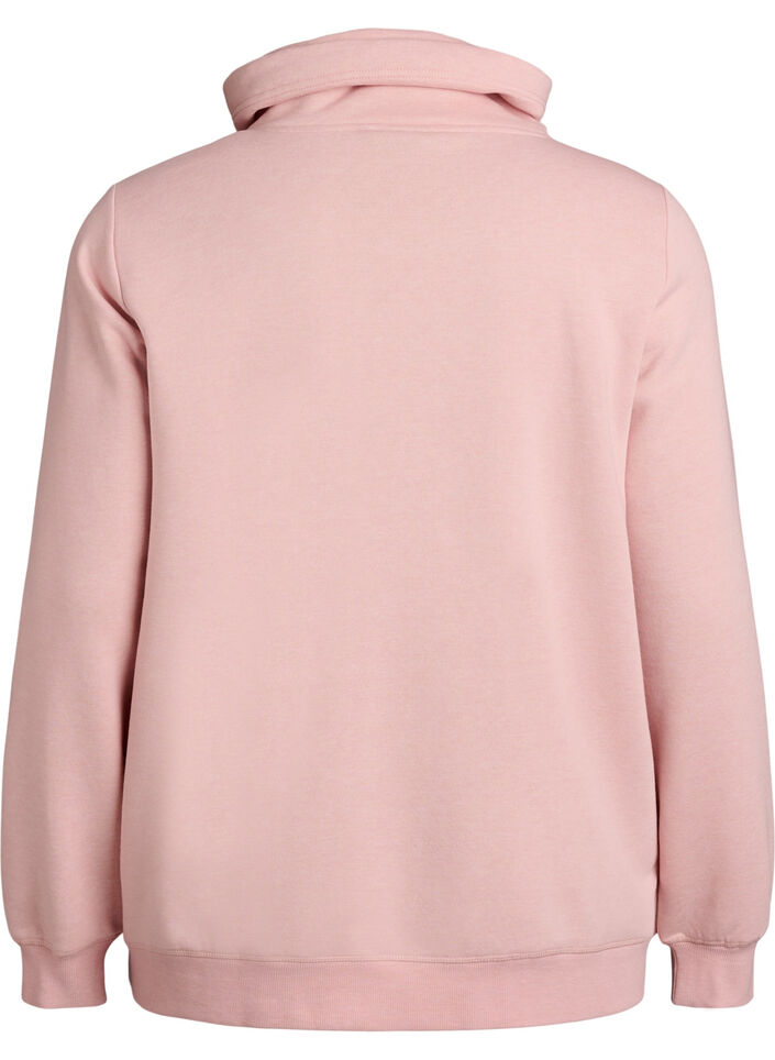 Bluza z wysokim kolnierzem i kieszeniami, R&oacute;żowy, Packshot image number 1