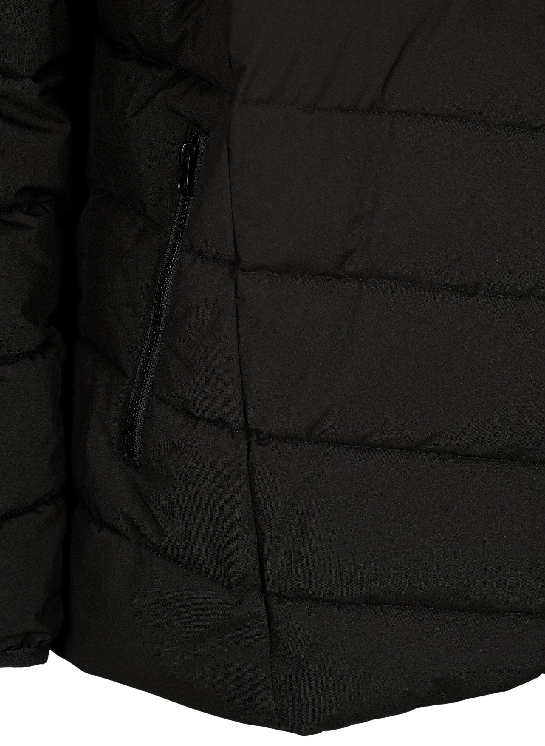 ZizziKr&oacute;tka kurtka puchowa z kapturem, Czarne, Packshot image number 3
