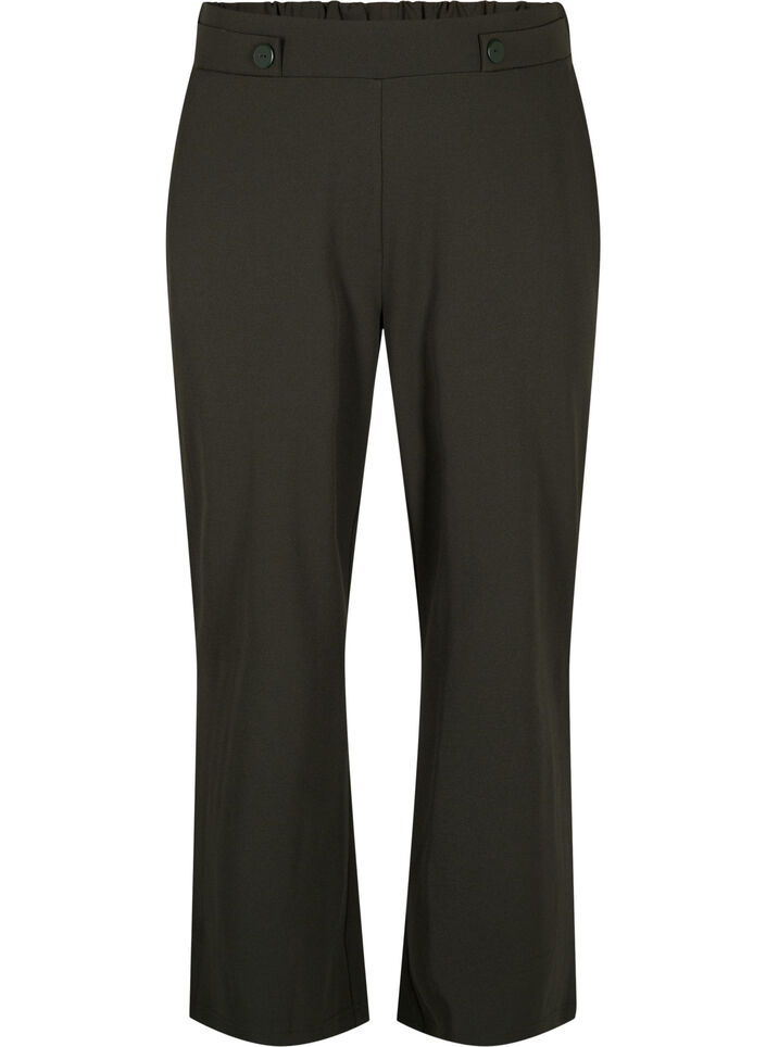 Luzne spodnie z kieszeniami, Zielony, Packshot image number 0