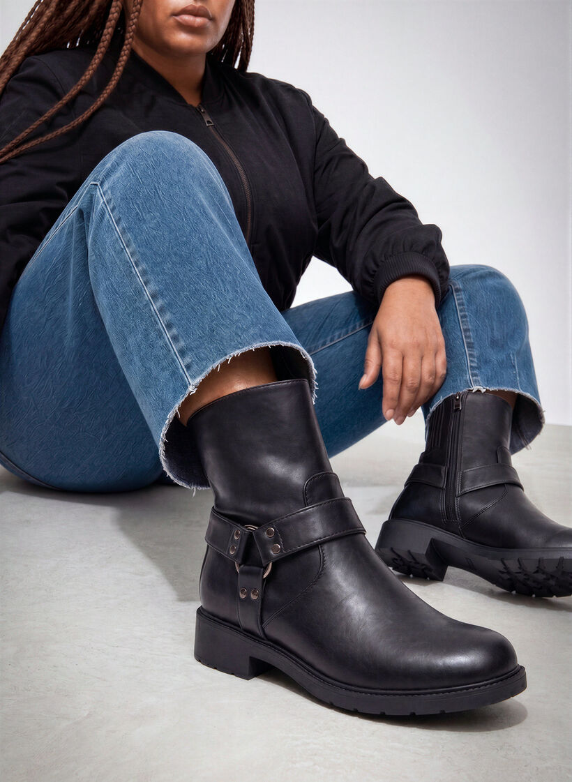 Niskie buty motocyklowe, Czarne, Image image number 0