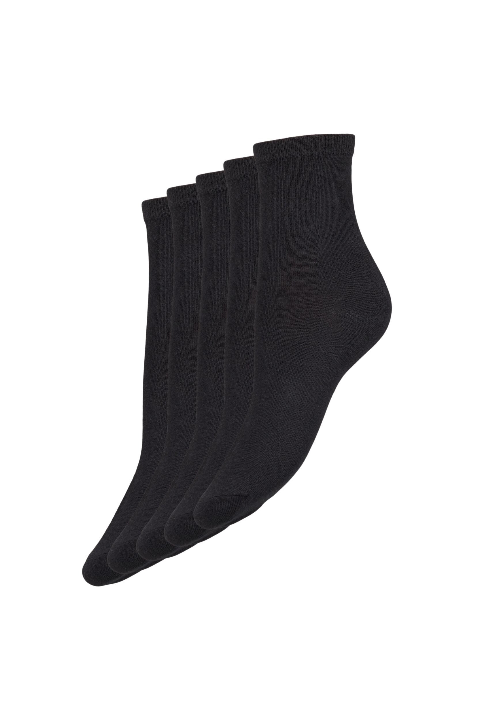 Zizzi 5-pack basic socks, Black, Packshot image number 0