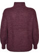 Sweter z wysokim kolnierzem i zamkiem blyskawicznym, Fioletowy, Packshot image number 1