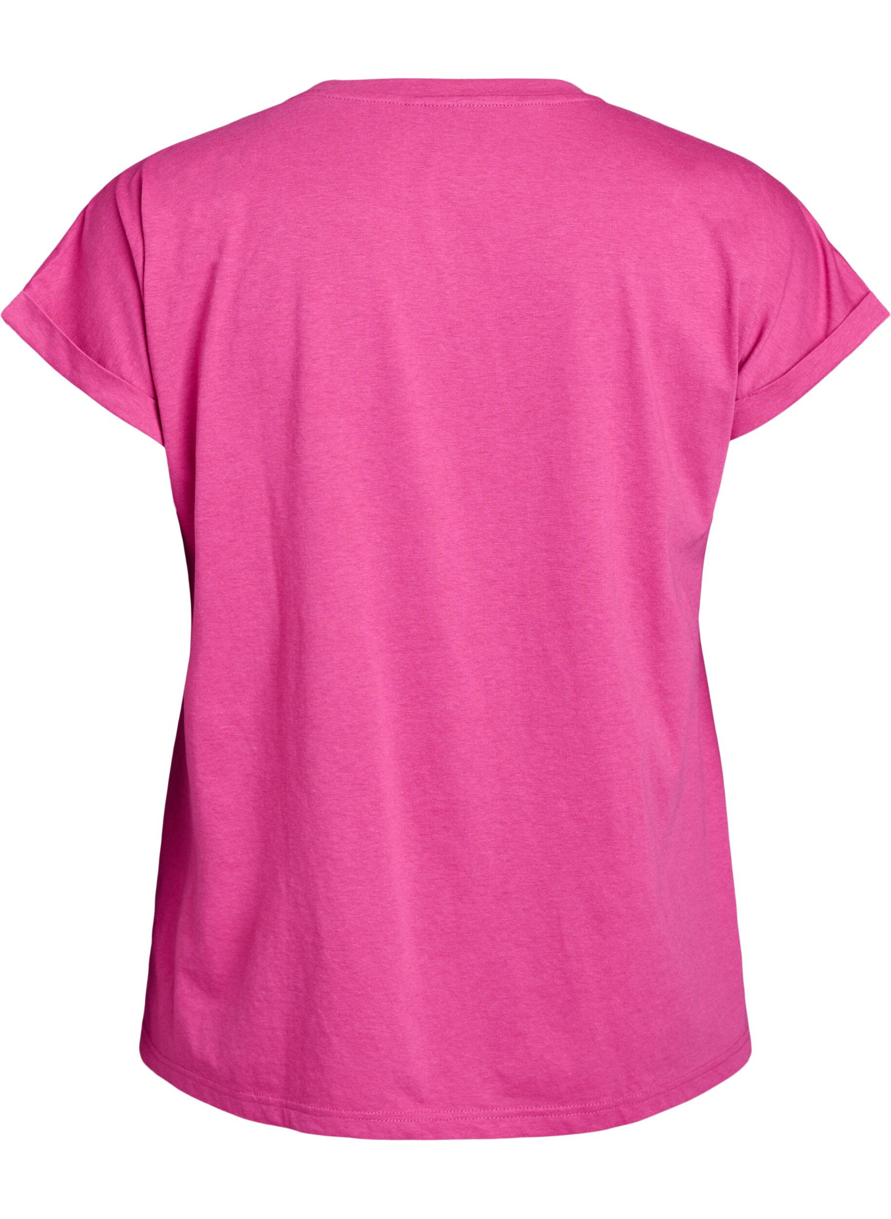 ZizziT-shirt z kr&oacute;tkim rekawem z mieszanki bawelny, R&oacute;żowy, Packshot image number 1
