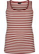 Tank top w paski o prazkowanej strukturze, Czerwony, Packshot image number 0