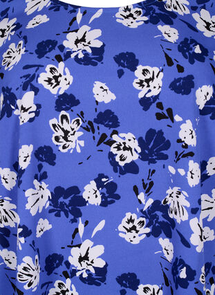 Flash – bluzka z krótkim rekawem i nadrukiem, Amparo Blue Flower, Packshot image number 2