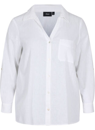 Koszula zapinana na guziki, White, Packshot image number 0