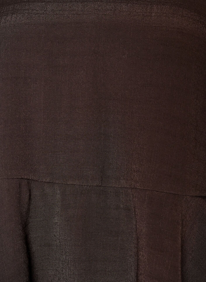 Bluzka z 3/4-sleeves i falbankami, Brązowy, Packshot image number 2