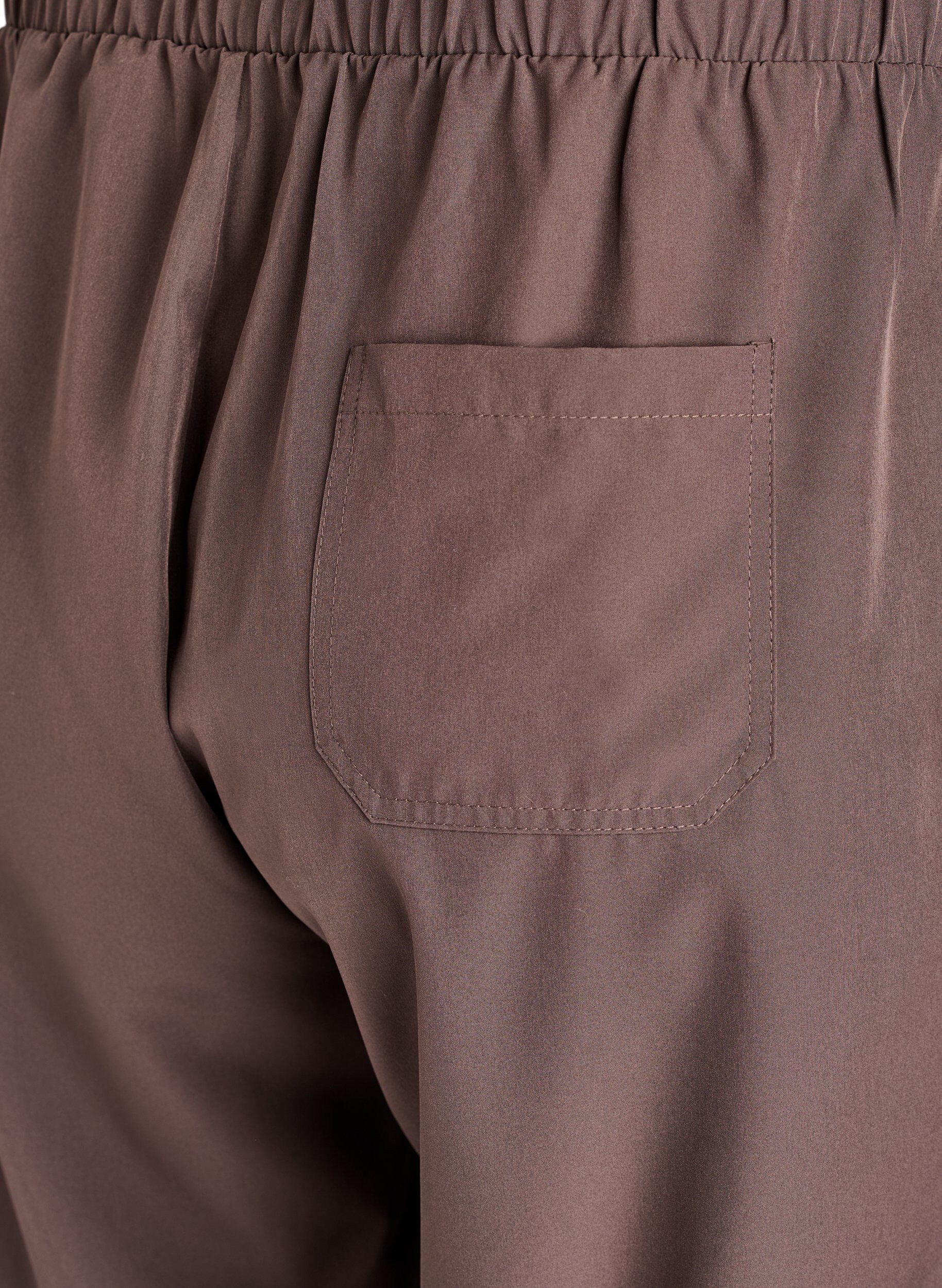 Zizzi Sportowe spodnie z wysoka talia i prostymi nogawkami, Brązowy, Packshot image number 4