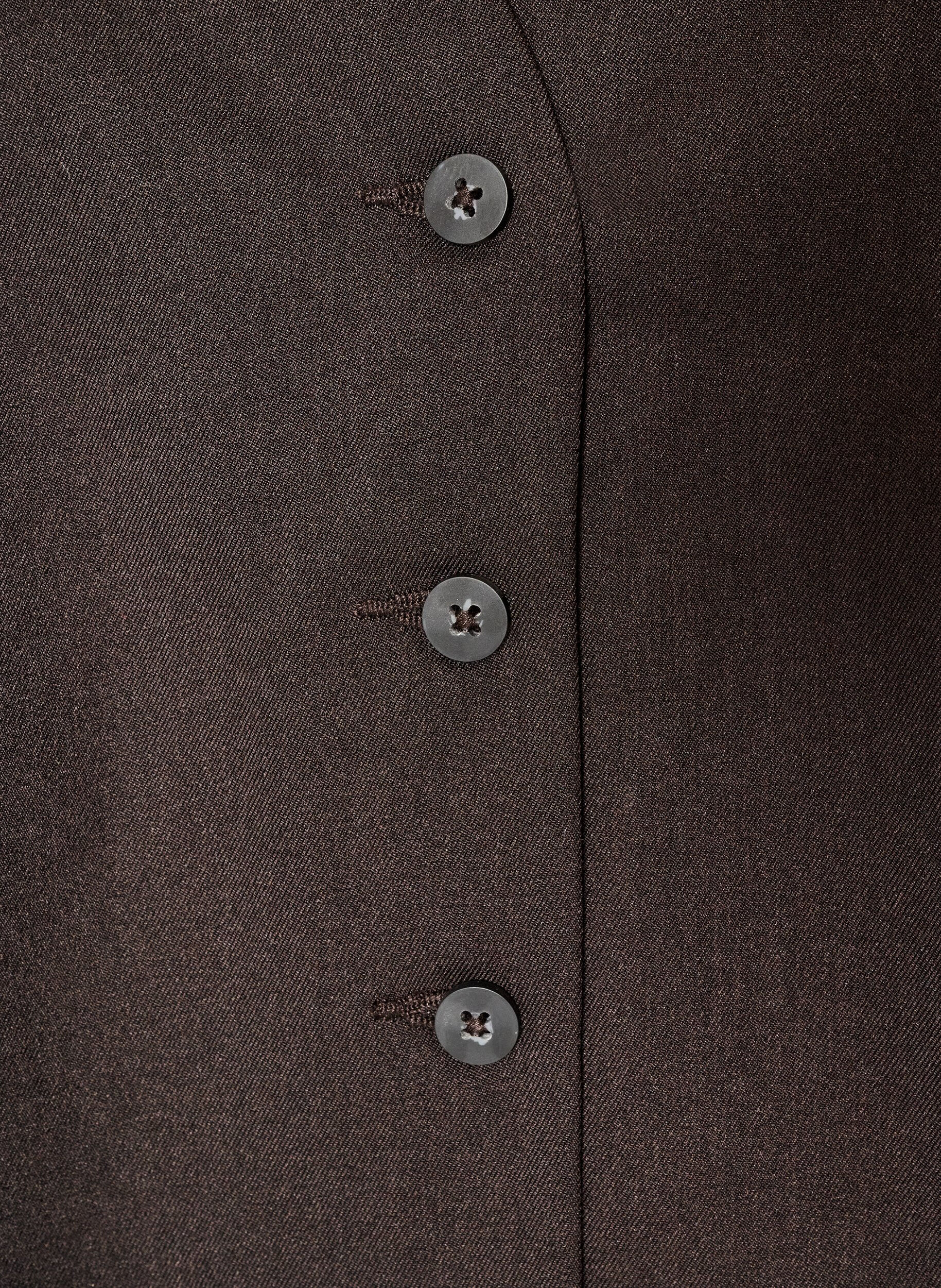 ZizziWaistcoat with button closure, Brown, Packshot image number 2