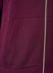 Bluza z kapturem, zamkiem blyskawicznym i kieszeniami, Fioletowy, Packshot image number 3